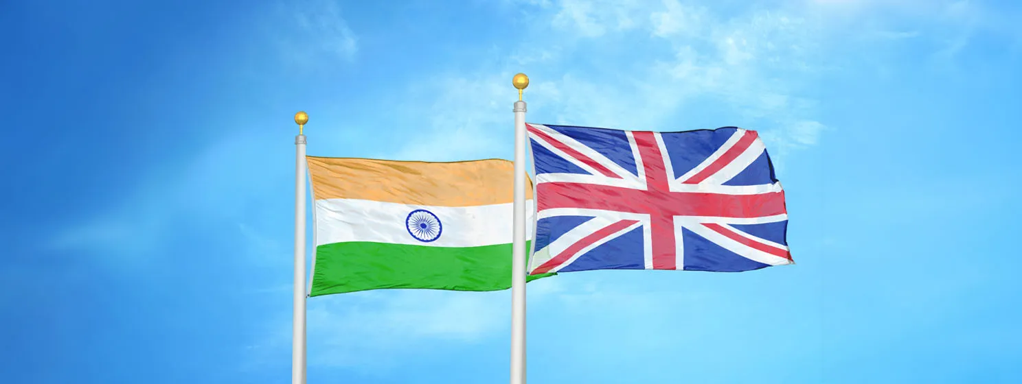 India and UK flags