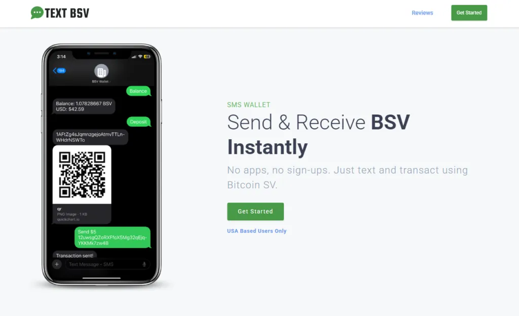 Text BSV - SMS Wallet