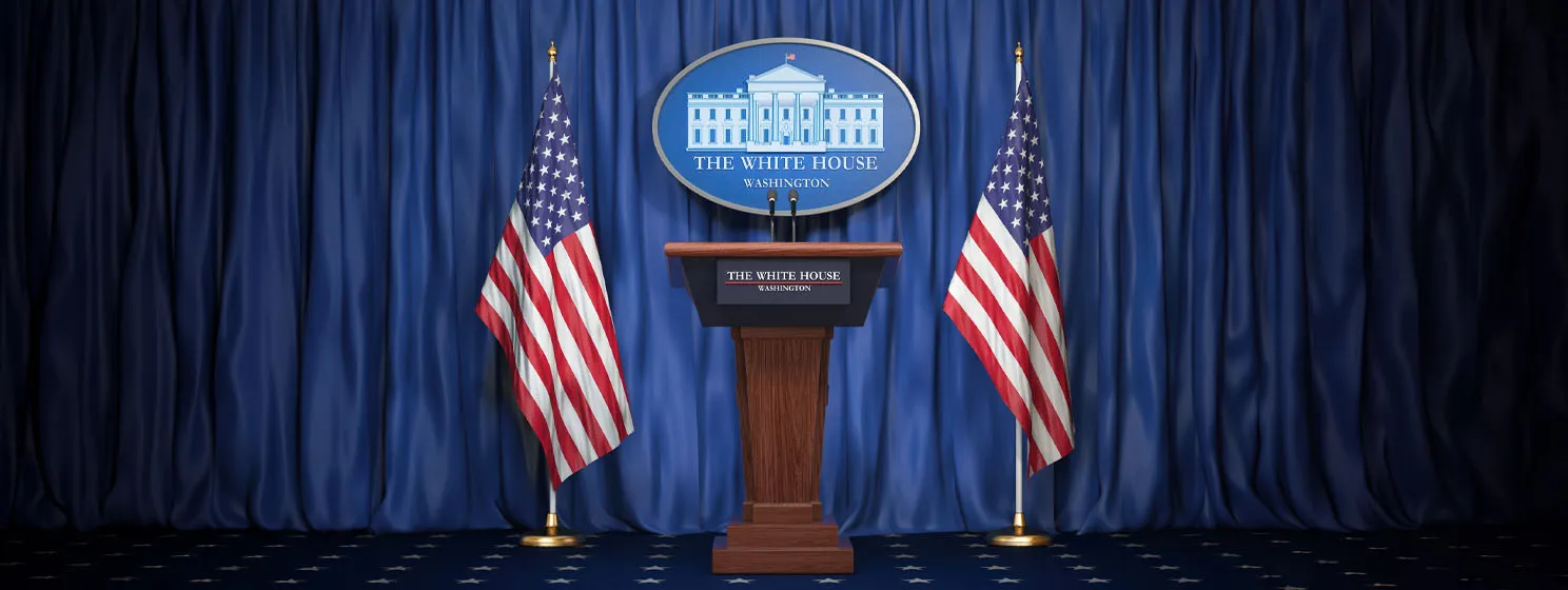 The White House podium speaker