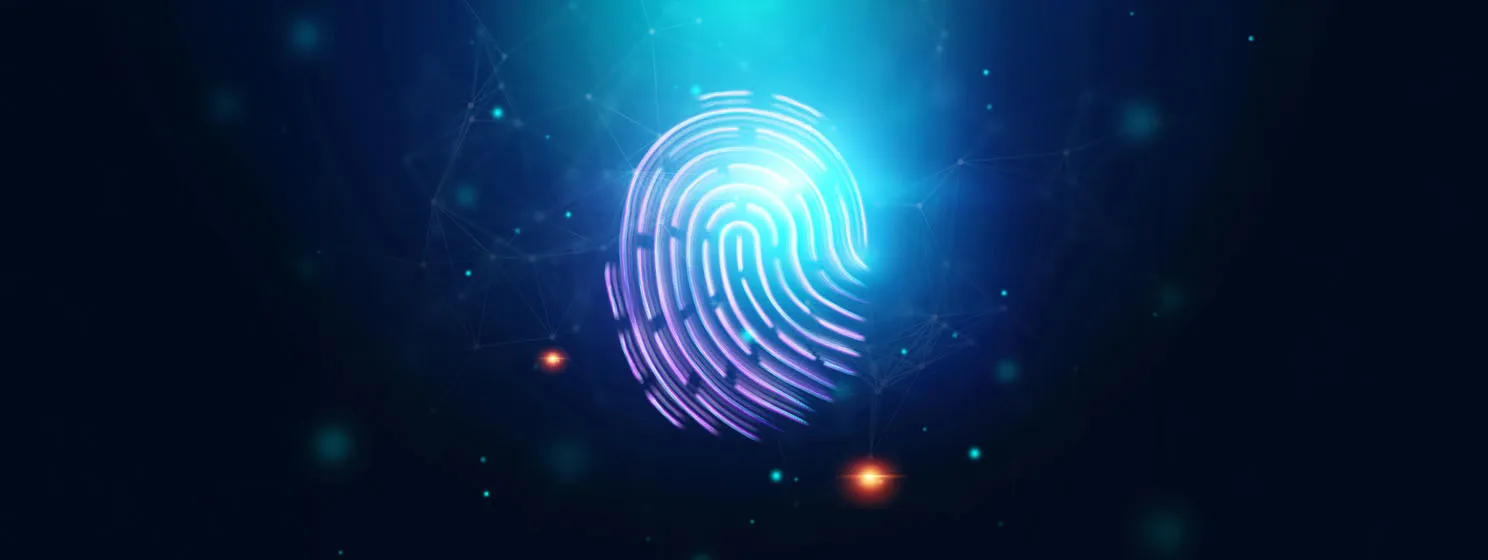 Futuristic hologram fingerprint