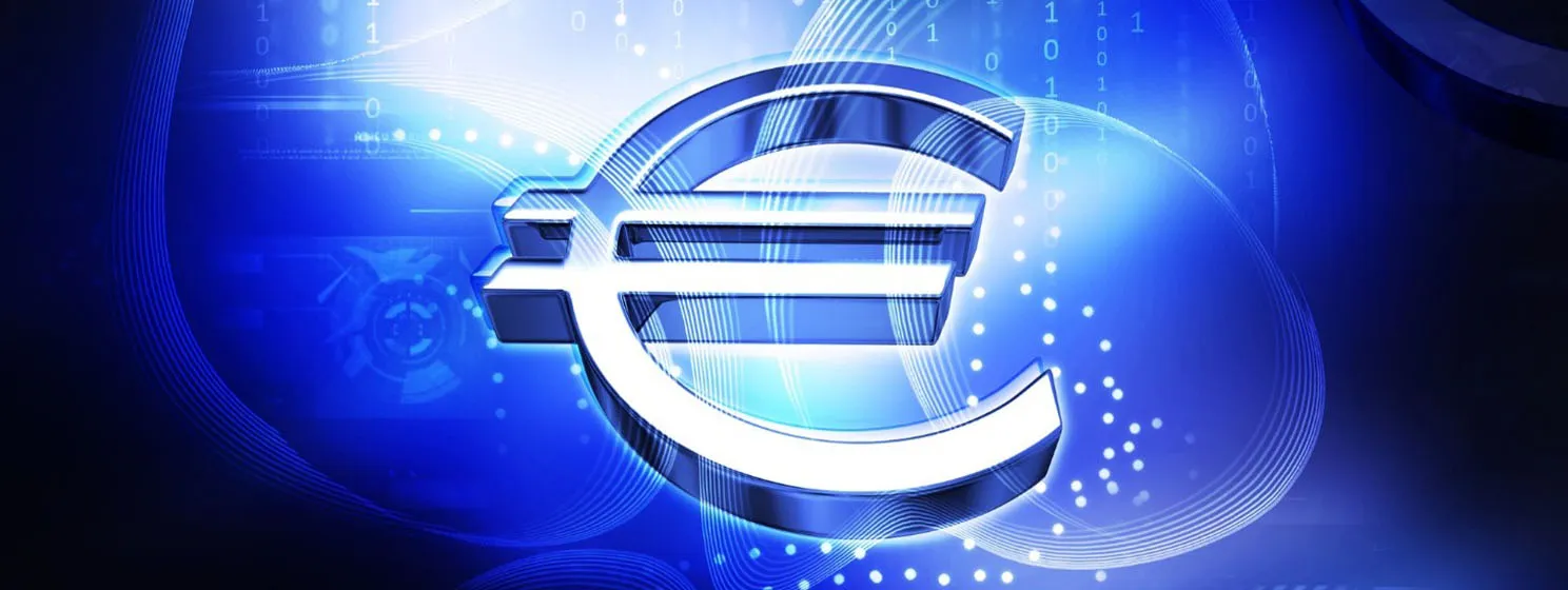 Digital euro banner concept