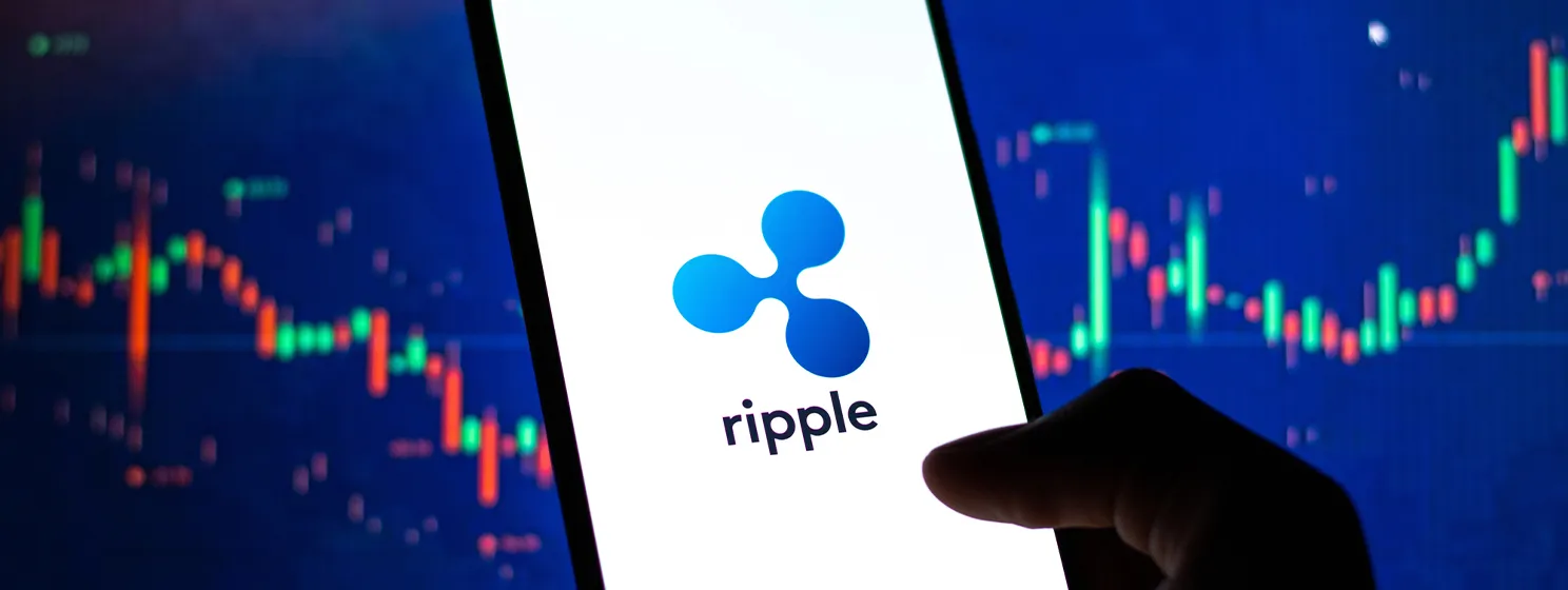 Ripple logo on mobile screen