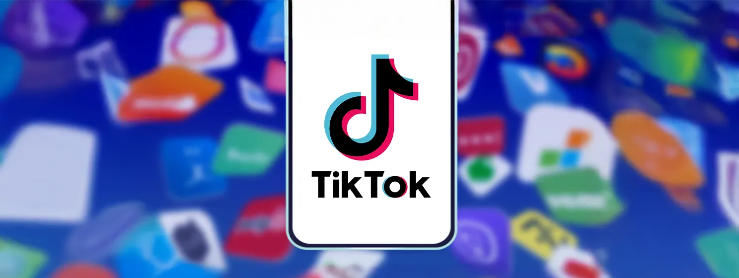 Smart phone with TikTok logo