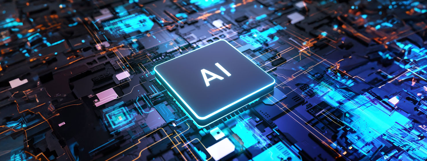 Artificial Intelligence chipset processor on circuit board