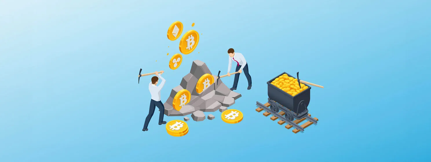 Cryptomining farm concept
