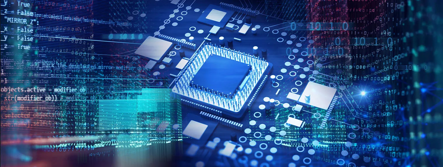 blue circuit board