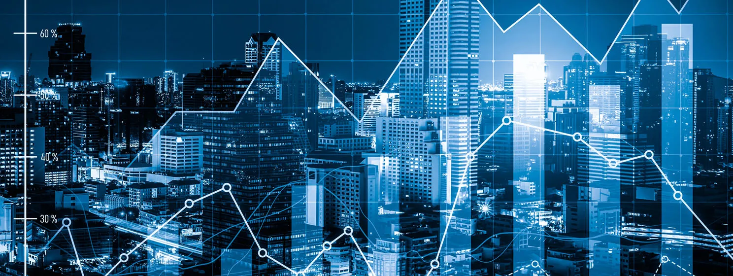 Financial business graphs concept background