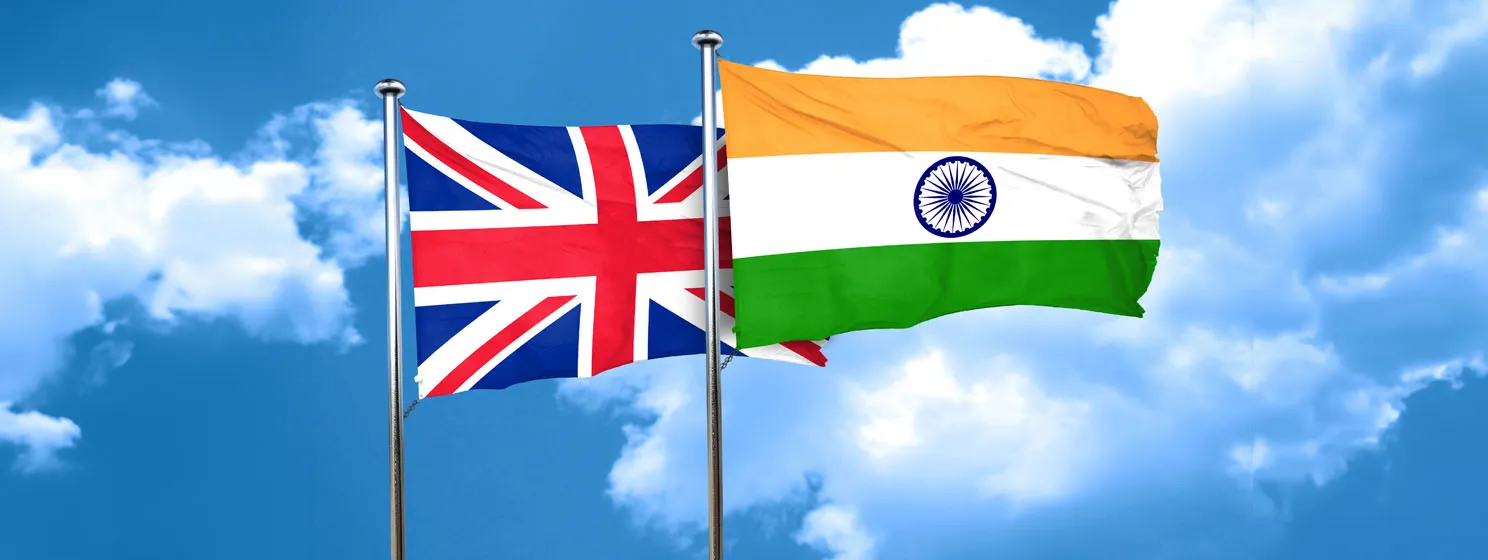 India and UK flags