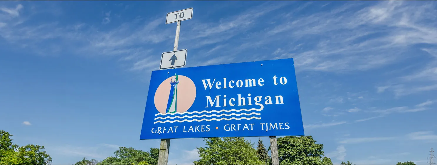 Michigan road sign