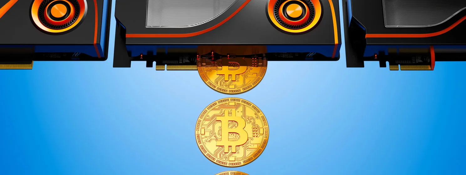 crypto mining concept banner