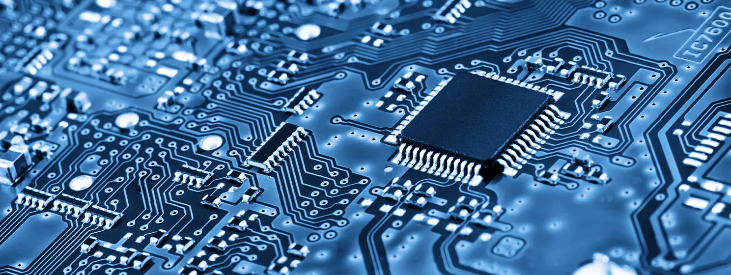 Electronic circuit board close up