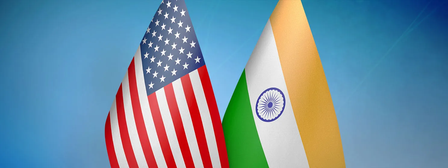 United States and India flags