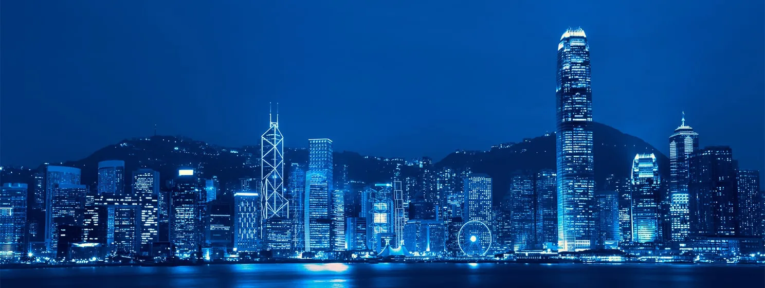 Hong Kong blue skyline