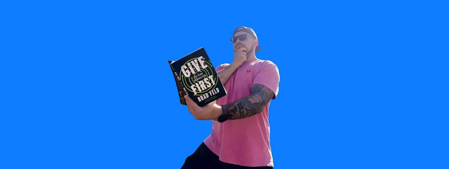 Kurt Wuckert Jr with Give First book by Brad Feld - CG Weekly Livestream Banner