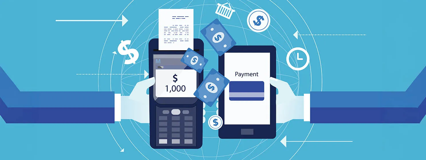 Flat vector for business mobile payment concept and digital marketing.