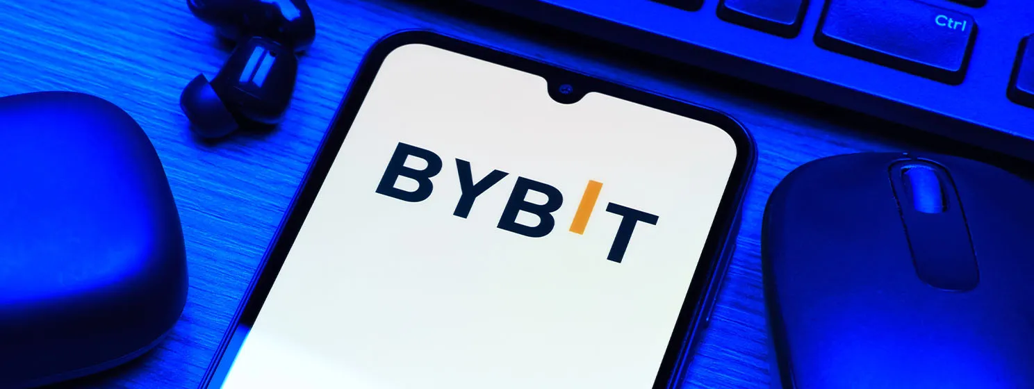 Bybit logo on smart phone
