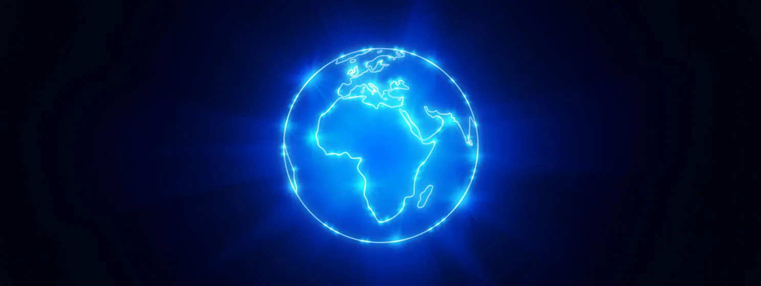 Blue Earth globe art card