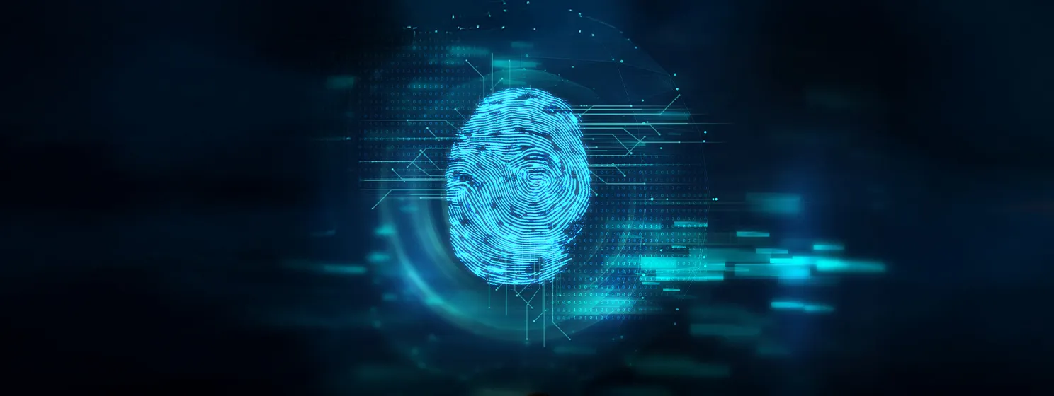 Fingerprint Scanning on blue technology