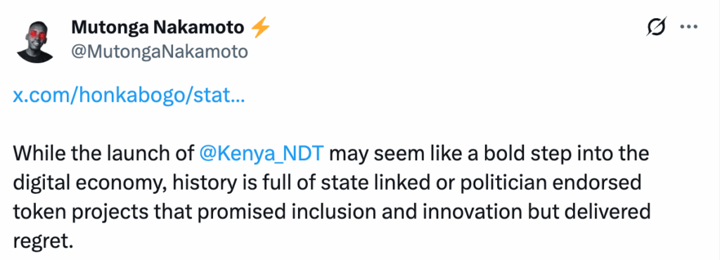 Mutonga Nakamoto tweet