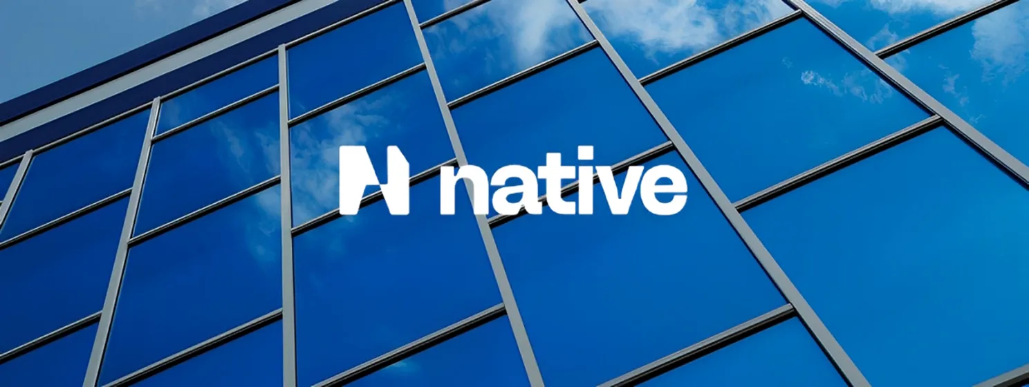 Native.inc logo over building background