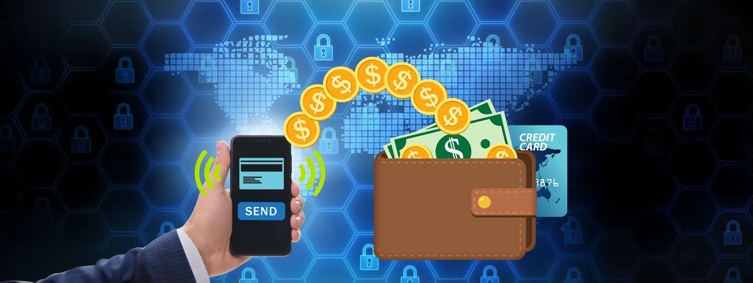 Concept of mobile wallet transfers