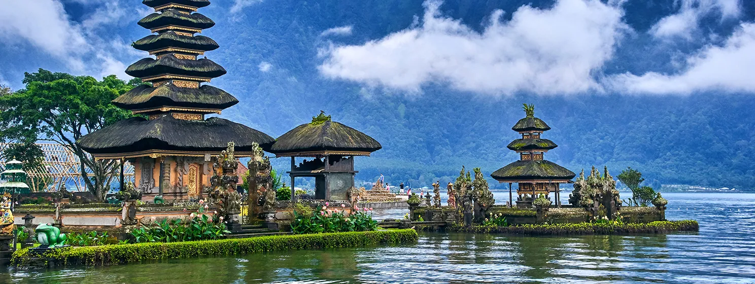 Pura Ulun Danu Beratan temple on Bali island, Indonesia