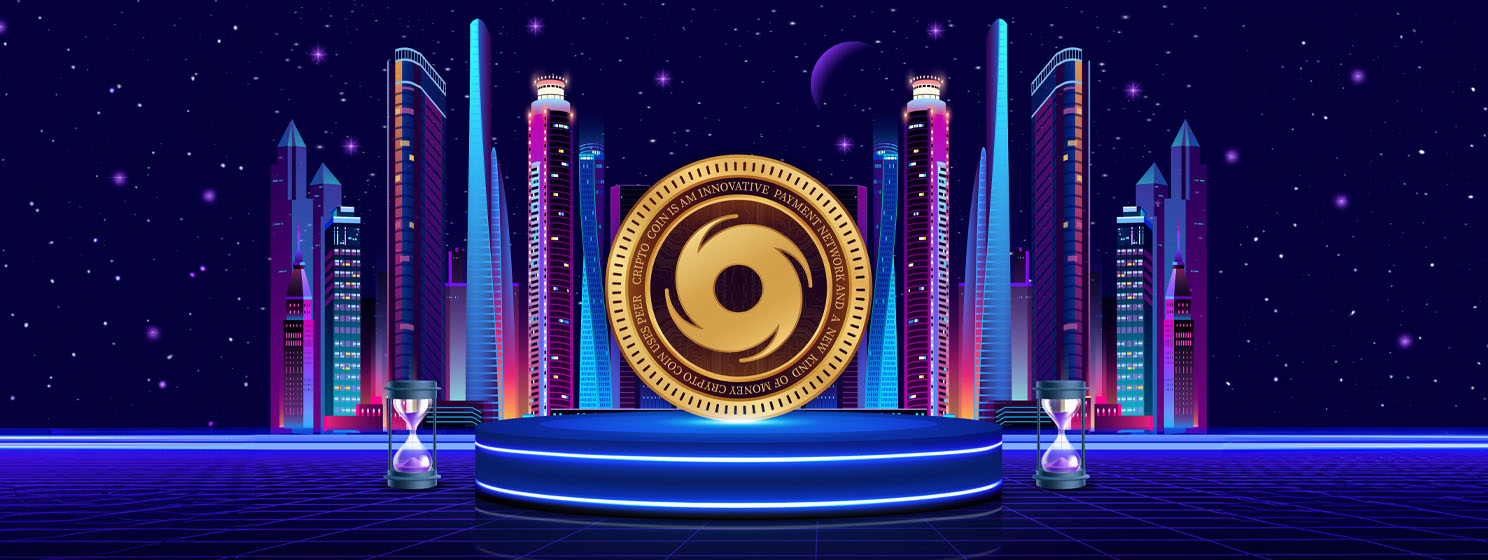 Tornado Cash - modern city background