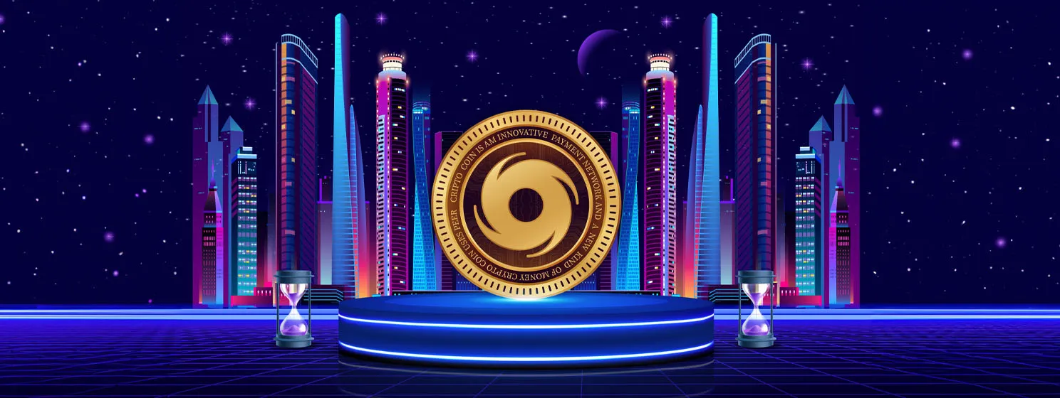Tornado Cash - modern city background
