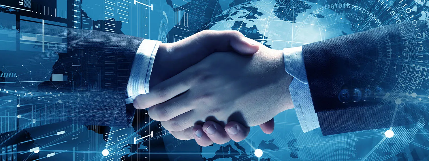 Business handshake as symbol for partnership