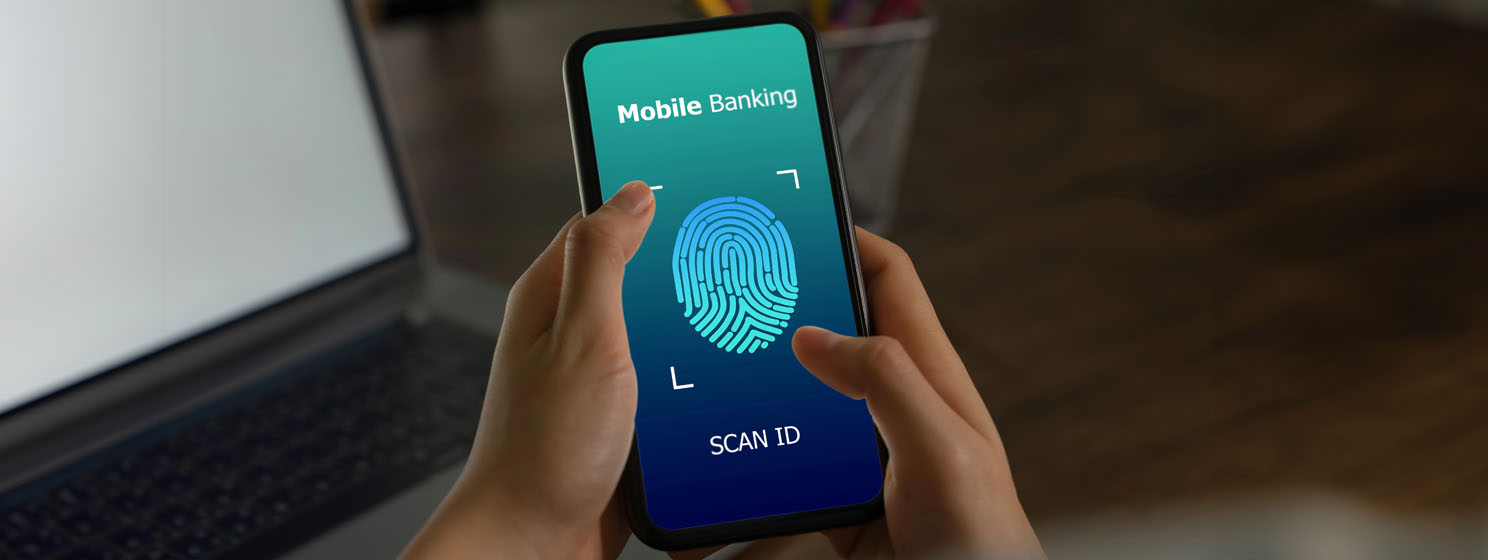 fingerprint scanner screen to access online banking