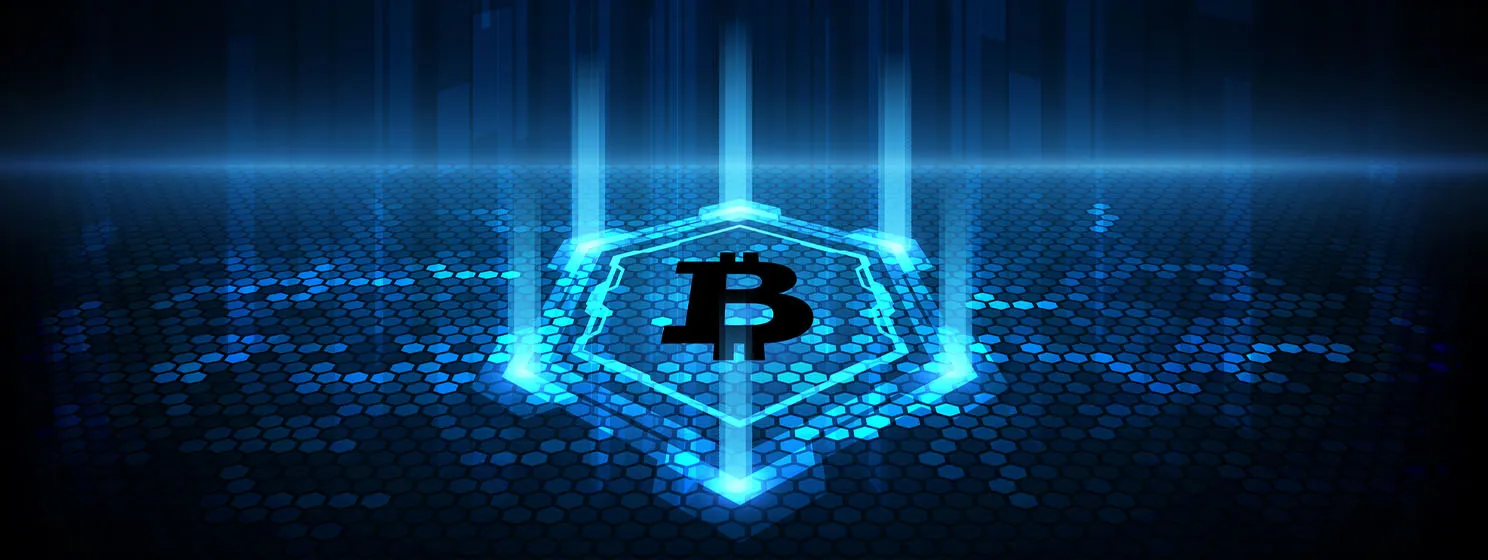 bitcoin blockchain illustration