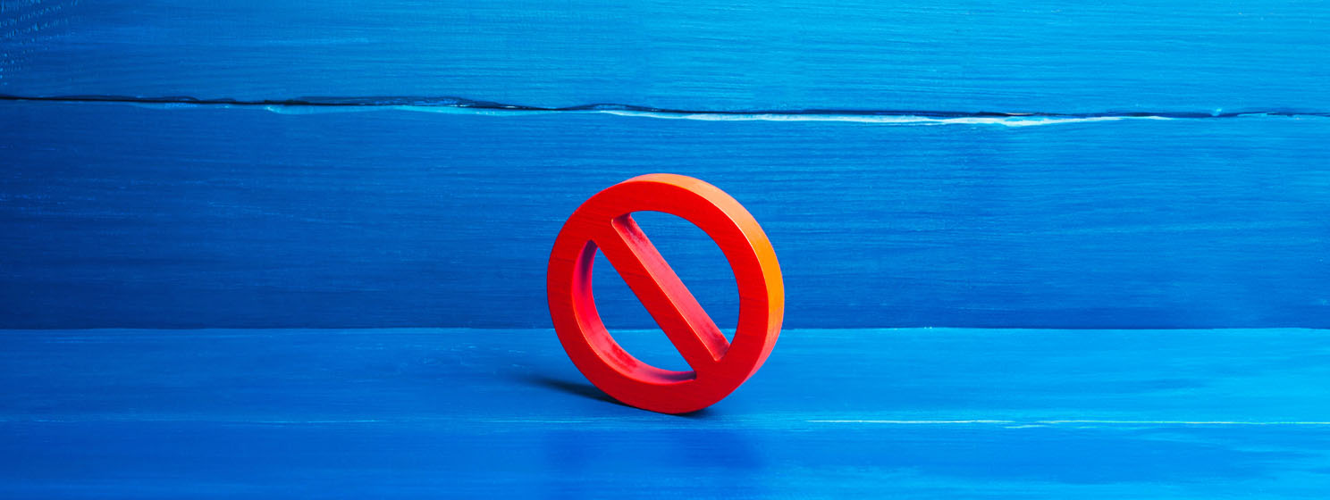 Red prohibition symbol