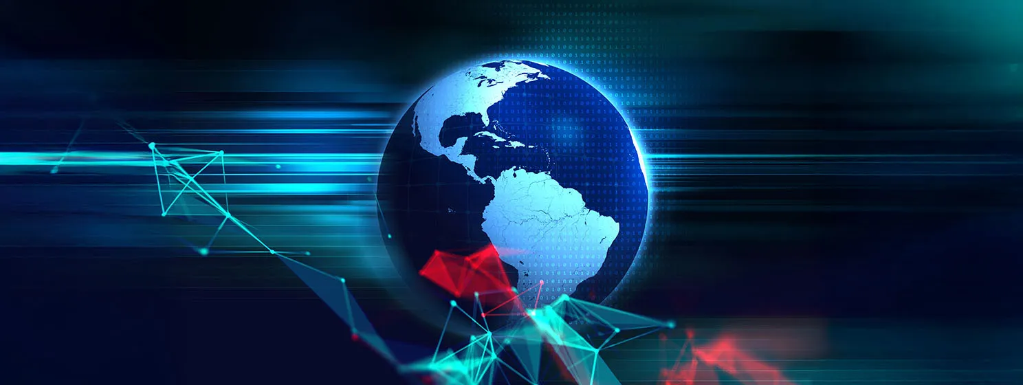 3d rendering of earth futuristic technology abstract background illustration.