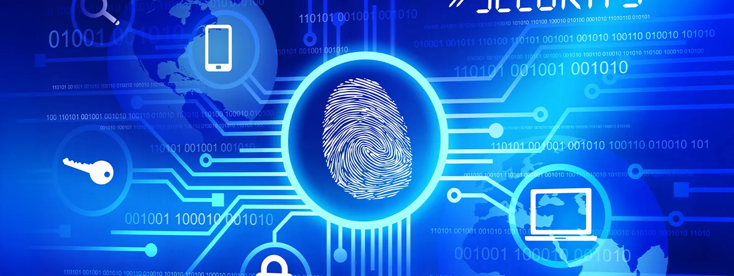 Online security concept, finger print detection.