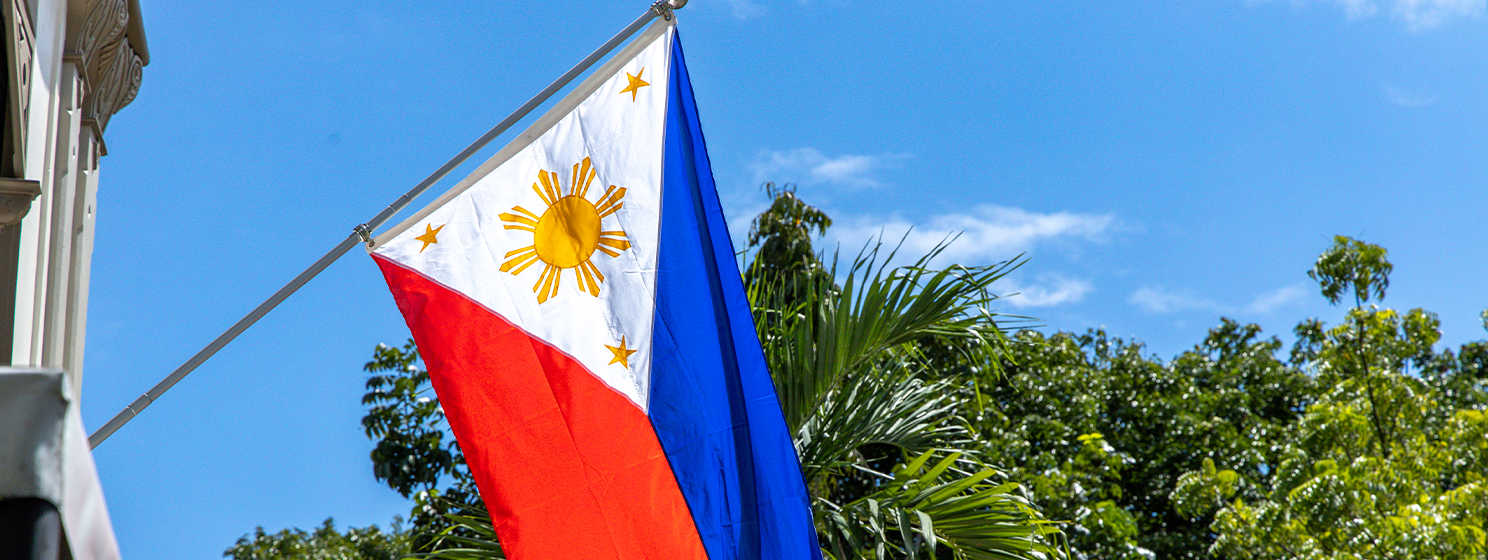 Philippine national flag hoisted at Malacanang Palace, Manila
