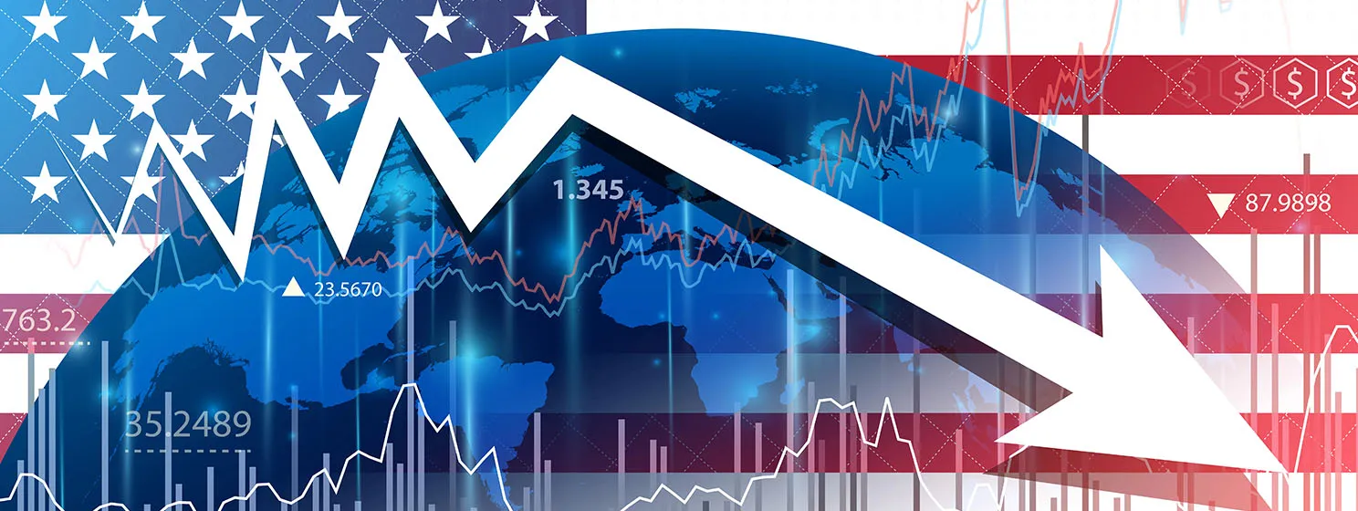 United States economic growth banner concept