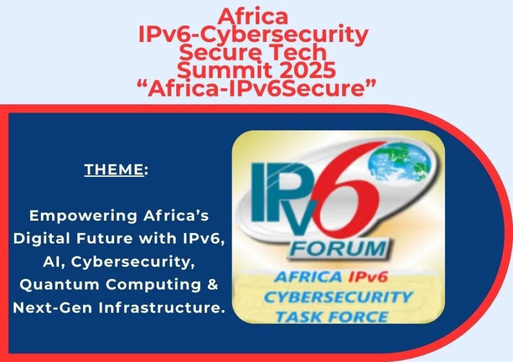 Africa IPv6 Cybersecurity Secure Tech Summit 2025 banner.