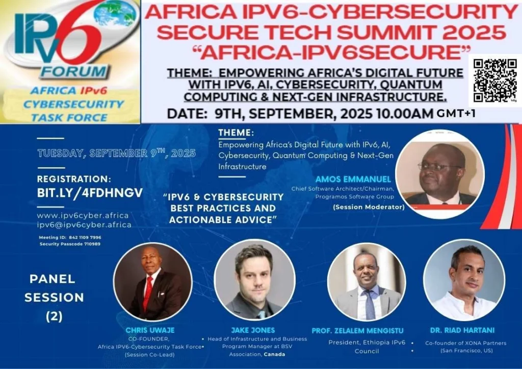 Africa IPv6 Cybersecurity Secure Tech Summit 2025 Keynote Speakers.