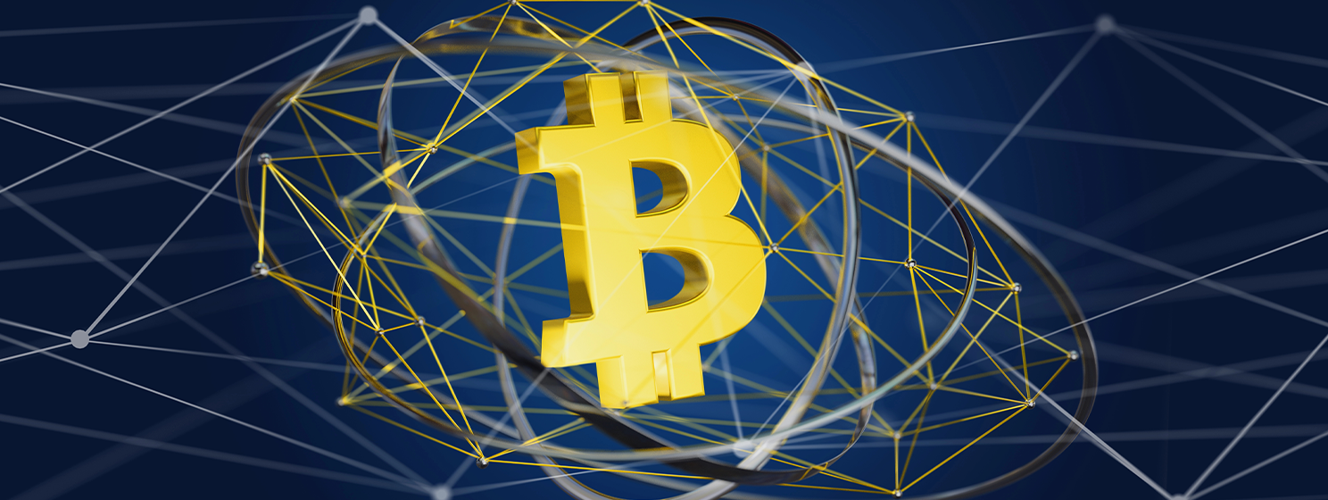 btc logo network concept banner
