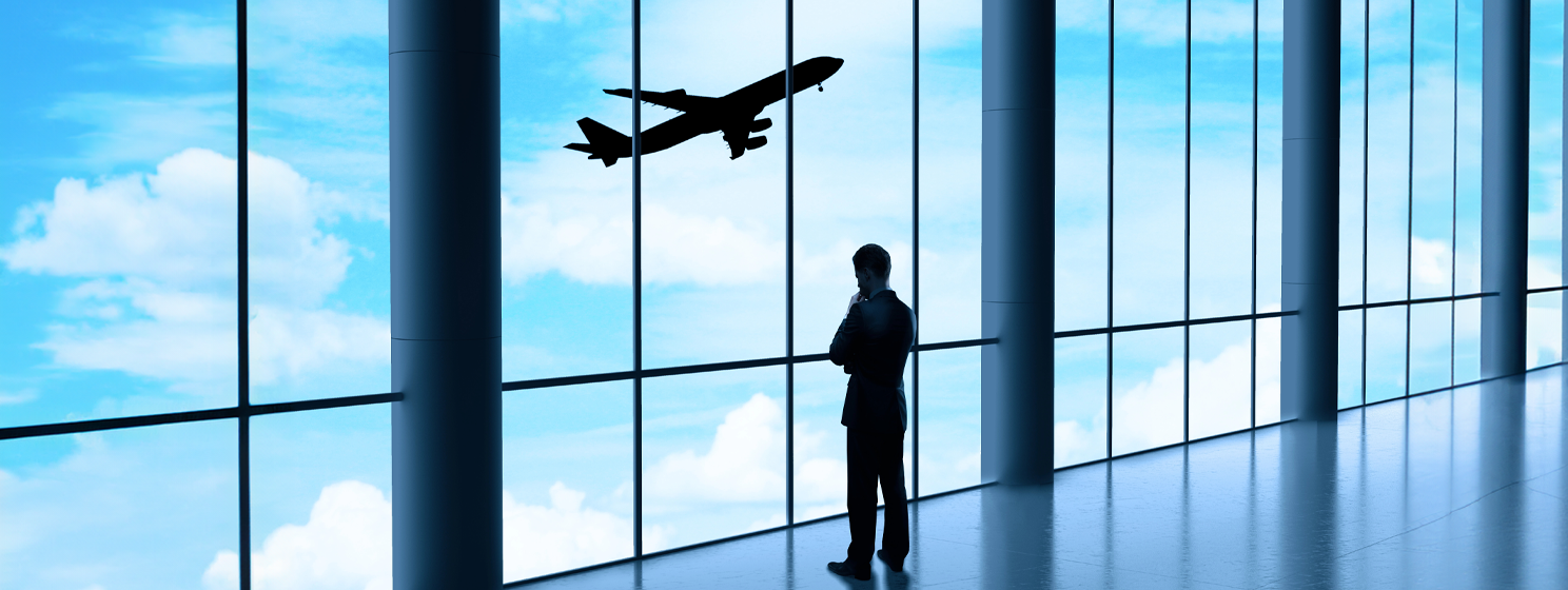 Businessman in airport
