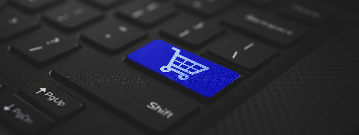 shopping cart symbol on keyboard