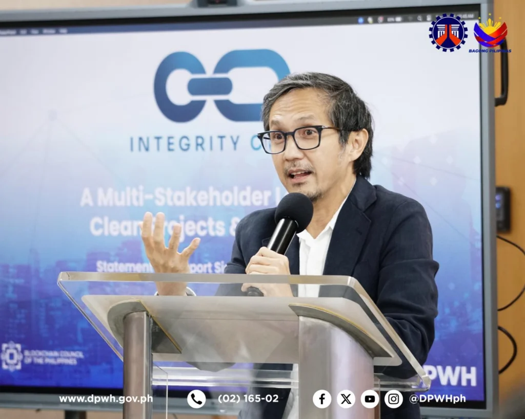 DPWH Sec. Vince Dizon during the Integrity Chain launch
