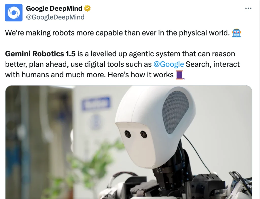 Google DeepMind - X post