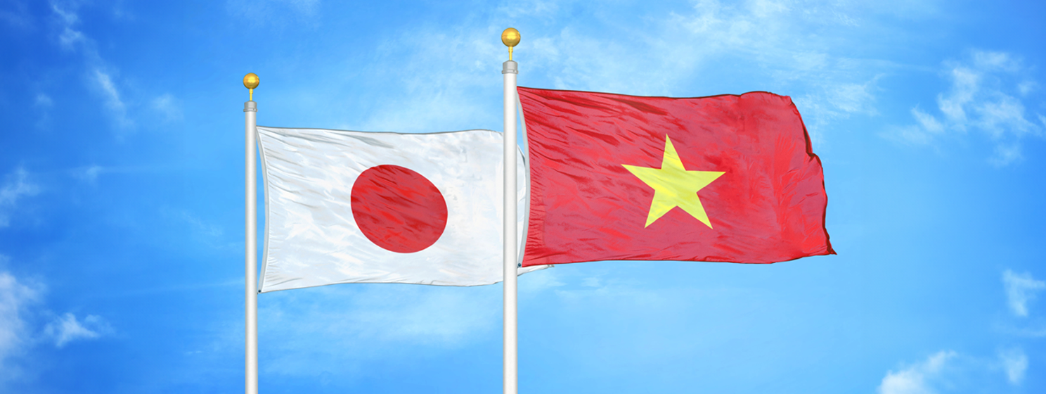 Japan and Vietnam flags