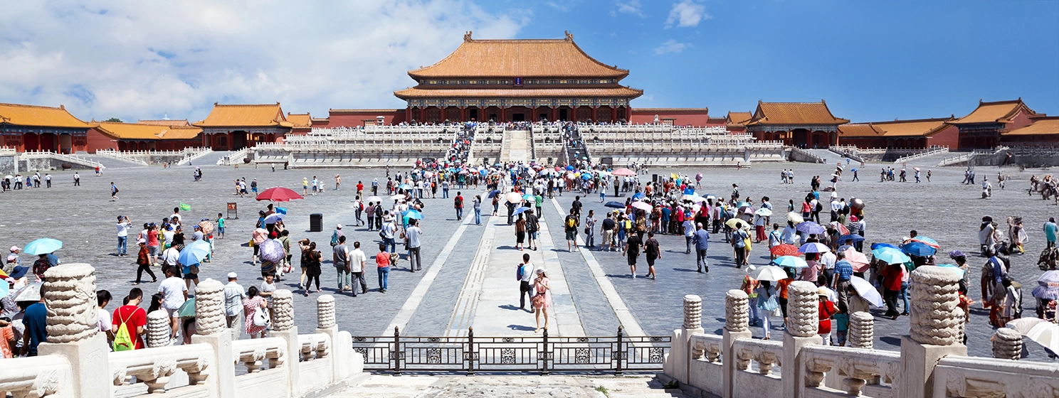 Beautiful view of the Forbidden City in Beijing.