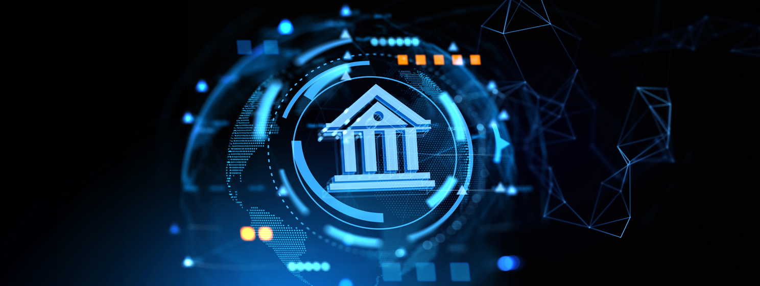 Concept of blockchain, digital payments and financial security