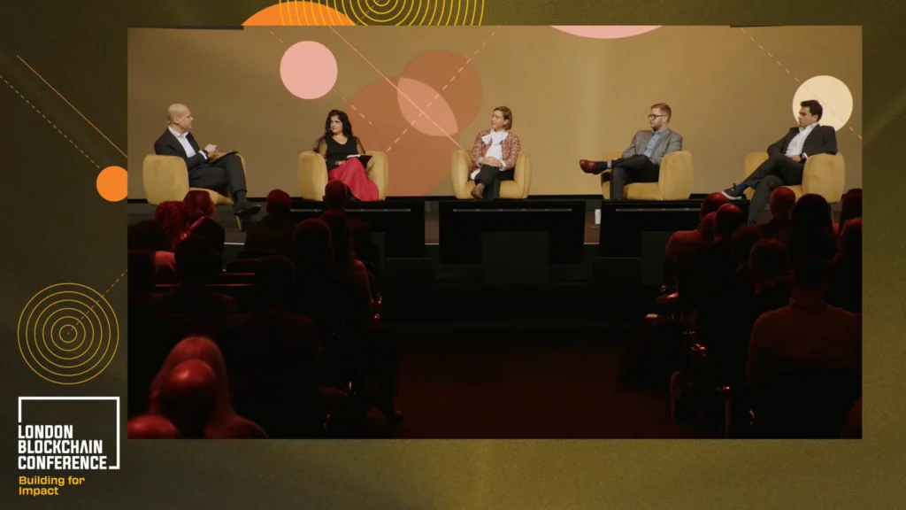 London Blockchain Conference panel and speakers.