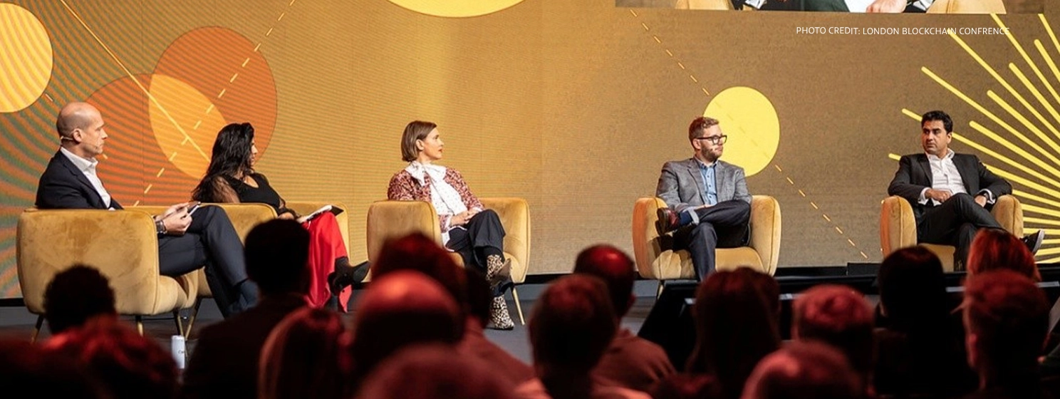 London Blockchain Conference panel and speakers.