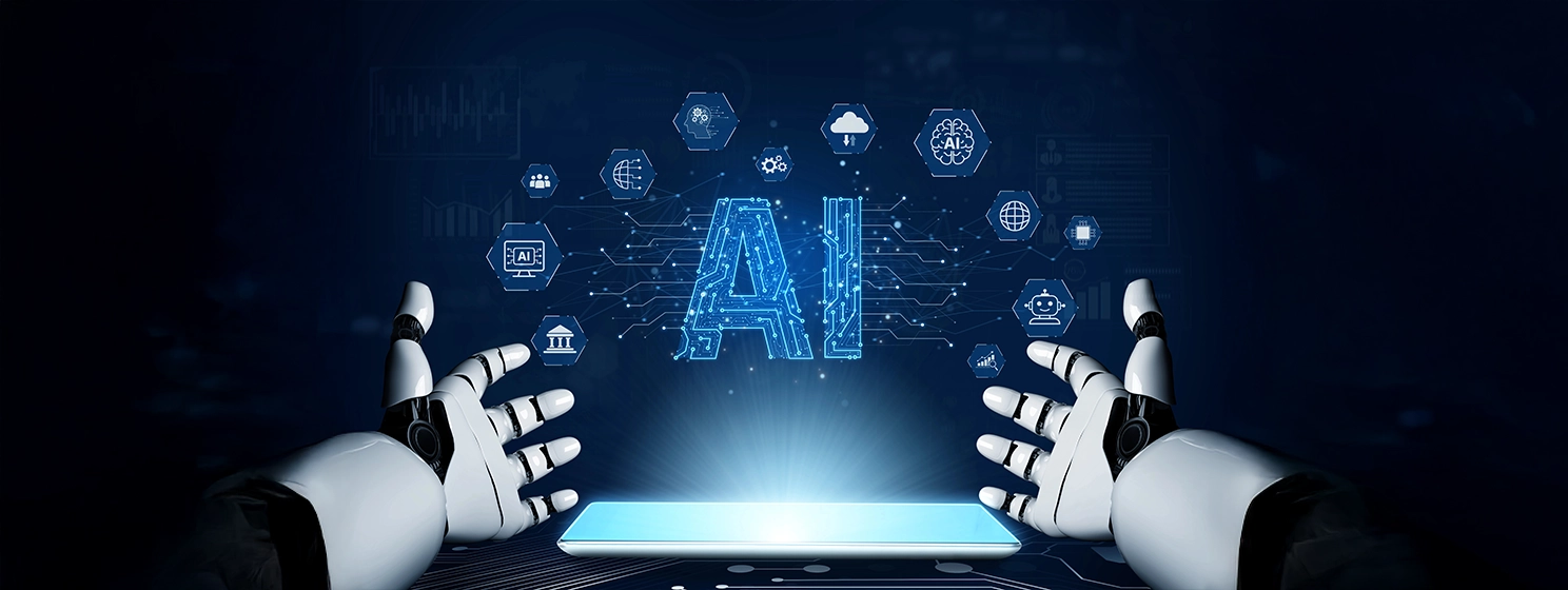 AI brain processes big data with generative AI, LLMs, and machine learning to support business decisions, prompt engineering, and future agentic artificial intelligence systems.