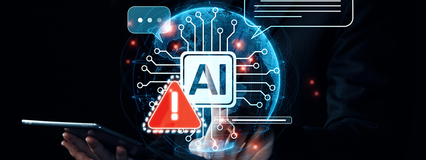 AI interface showing prompt error warning and system alert